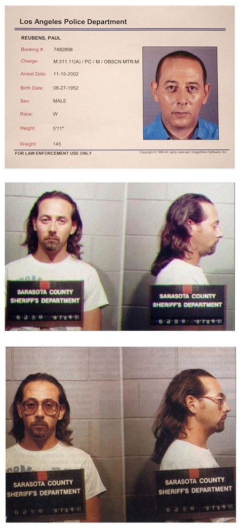 paul reubens arrest photo